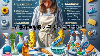 세종시 보람동 가구 청소 완벽 가이드